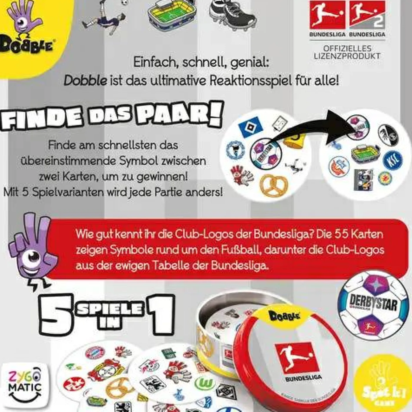Reaktionsspiel "Dobble Bundesliga"