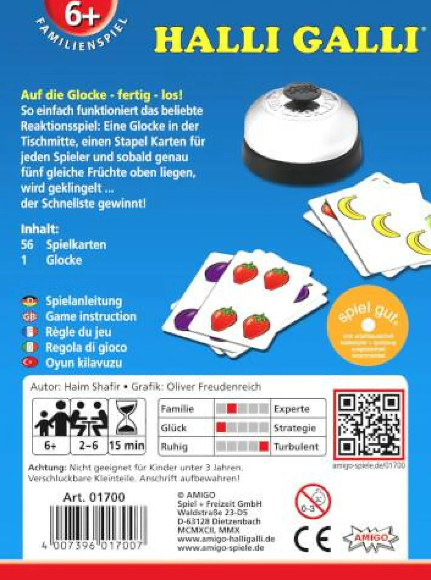 Reaktionsspiel "Halli Galli"