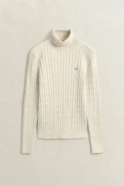 Rollkragenpullover "STRETCH COTTON CABLE"