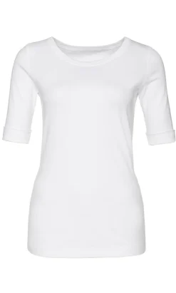 Rundhals-Shirt mit halben Ärmeln