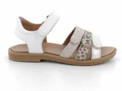 Sandale "MÄDCHEN SANDALE WEISS UND BEIGE MIT VELCRO"