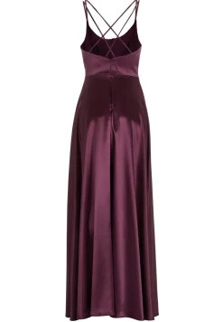 Satin-Abendkleid mit Gehschlitz