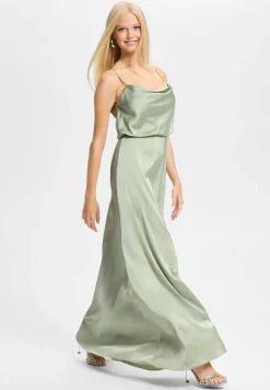 Satin-Maxikleid