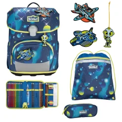 Schulranzen-Set "Neo LED Planets"