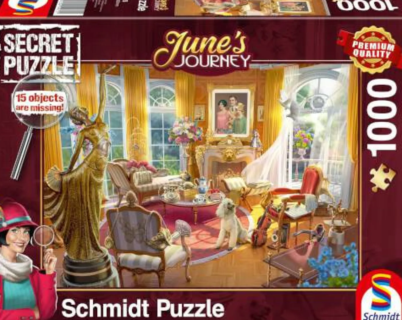 Secret Puzzle "Junes Journey: Salon des Orchideenanwesens", 1000 Teile