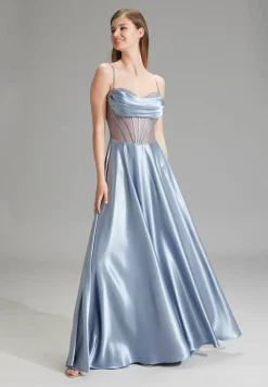 See-through-Corsagenkleid mit Ziersteinen