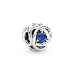 September Geburtsstein Blauer Ewigkeitskreis Charm