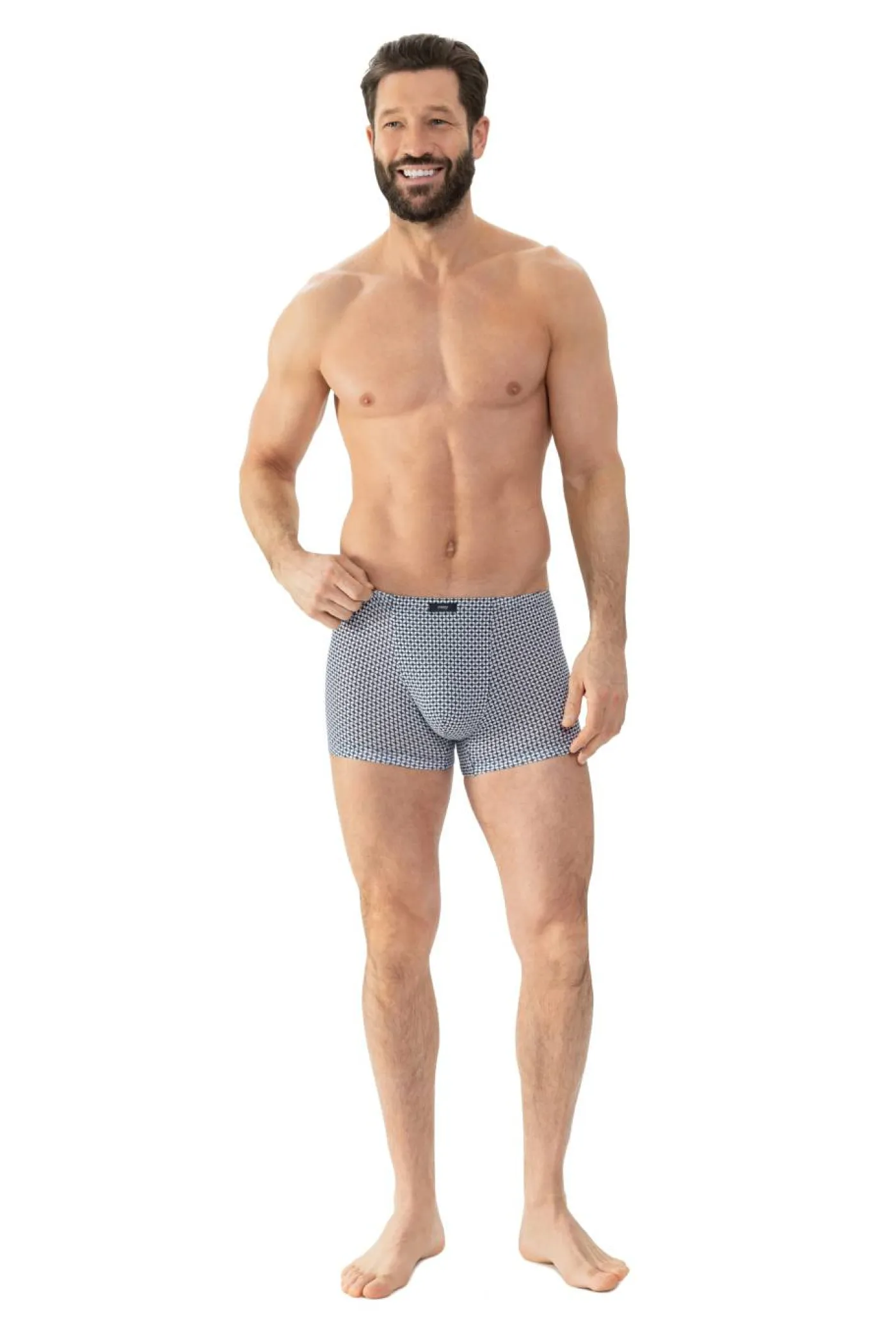 Shorty-Boxershorts "Blue Geo"