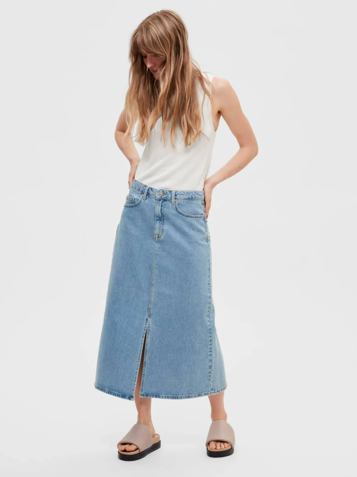 SLFKRISTA-GERDA HW L BLU DNM MAX SK NOOS