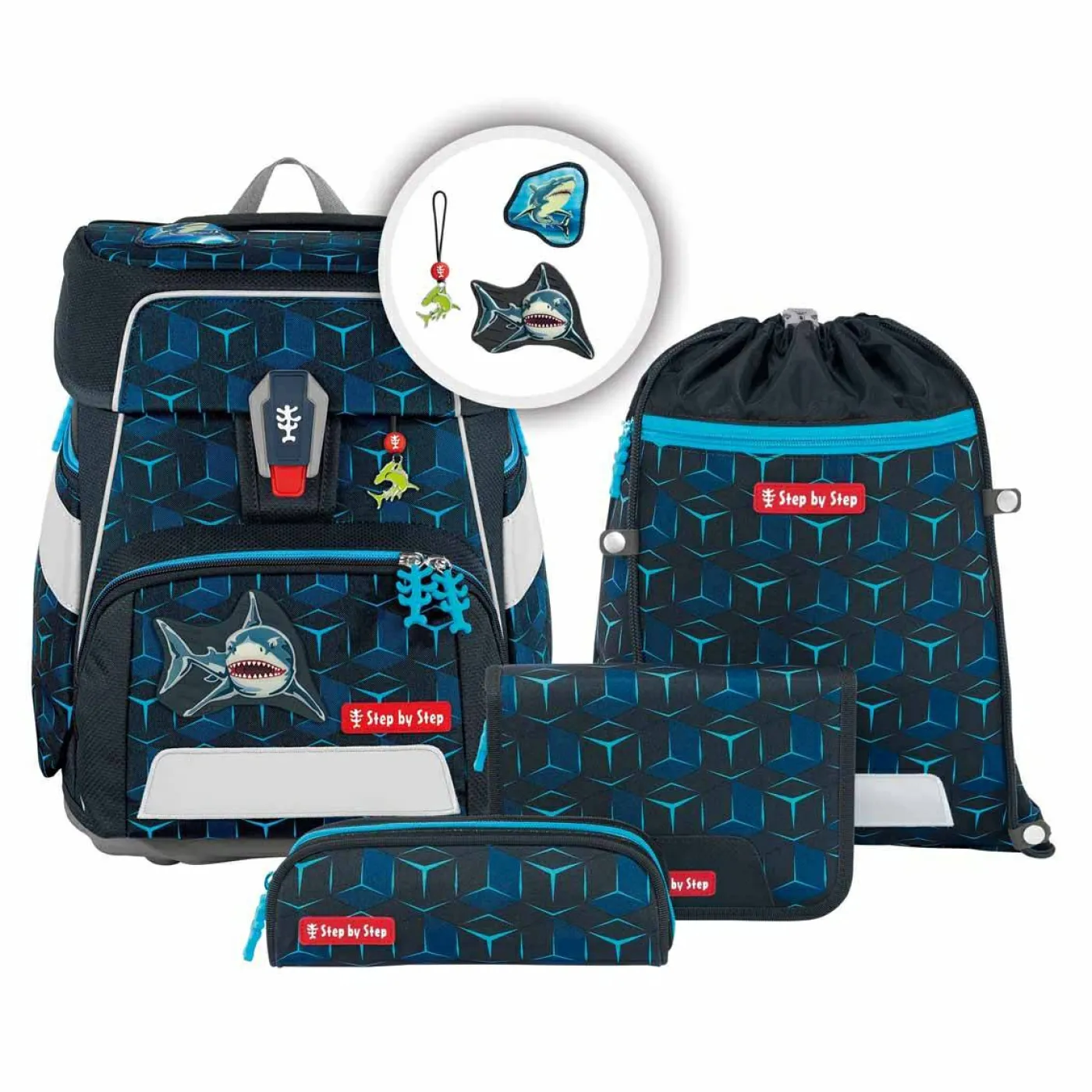 SPACE SHINE Schulranzen-Set "Shark Dexter"