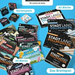 Spielblock "Stadt Land Vollpfosten® - Grillparty-Edition"