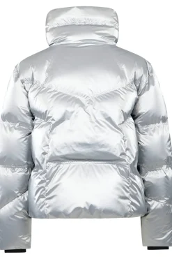 Steppjacke aus trendigem Metallic-Nylon
