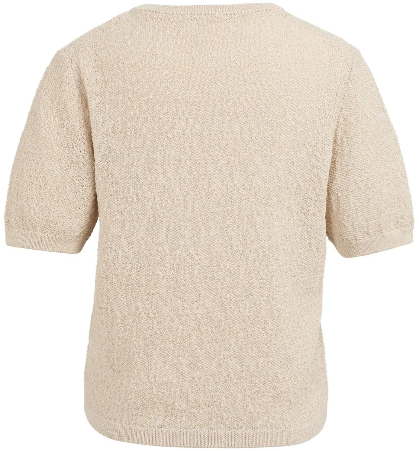 Strukturierter Strickpullover mit kurzen Ärmeln