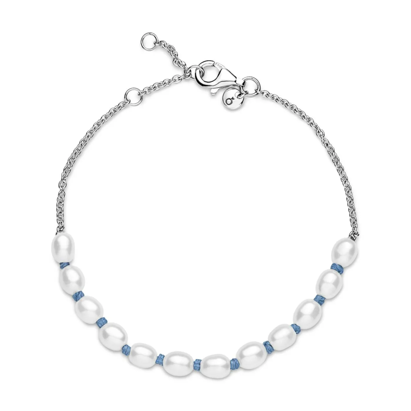 Süßwasserzuchtperle Blaue BandketteArmband