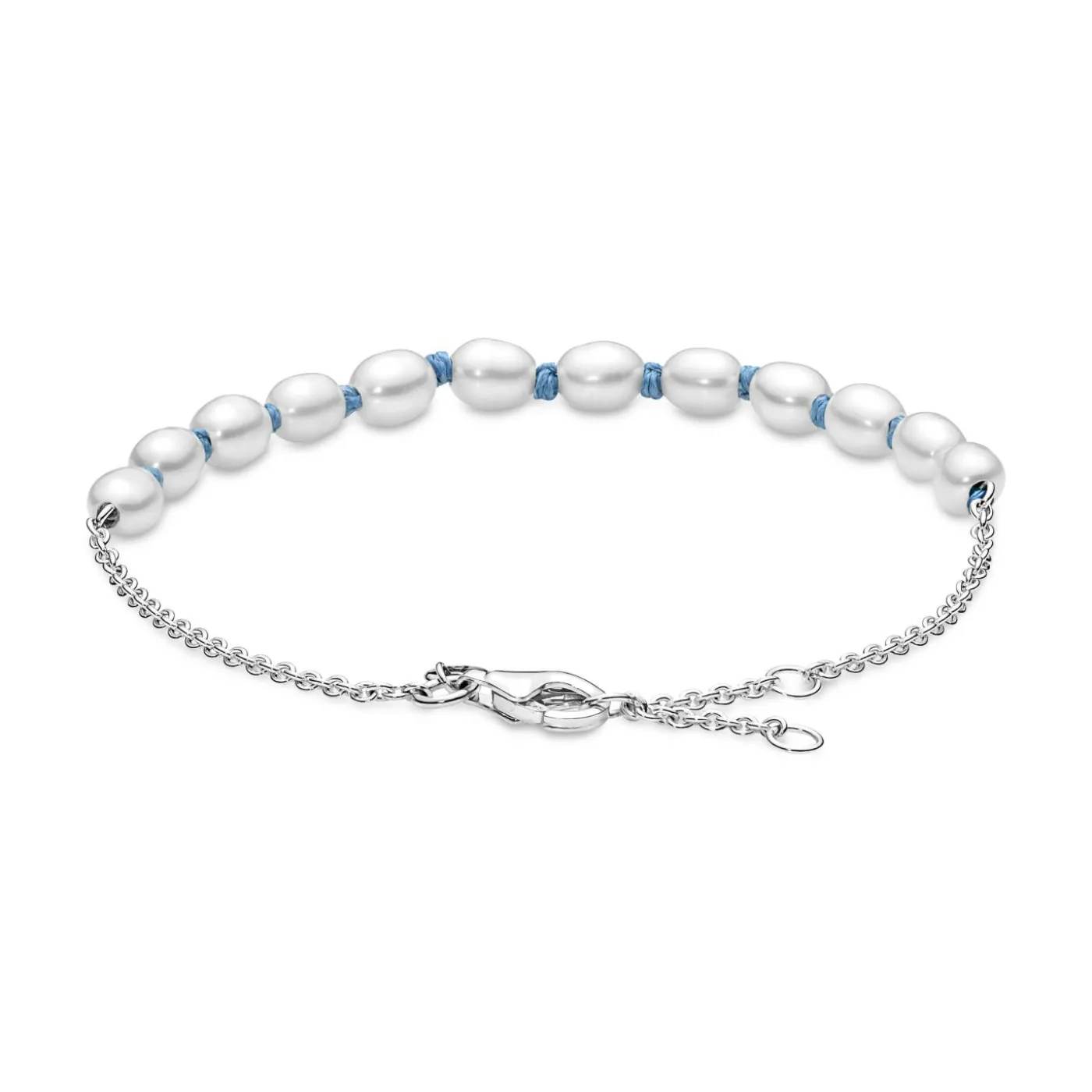 Süßwasserzuchtperle Blaue BandketteArmband