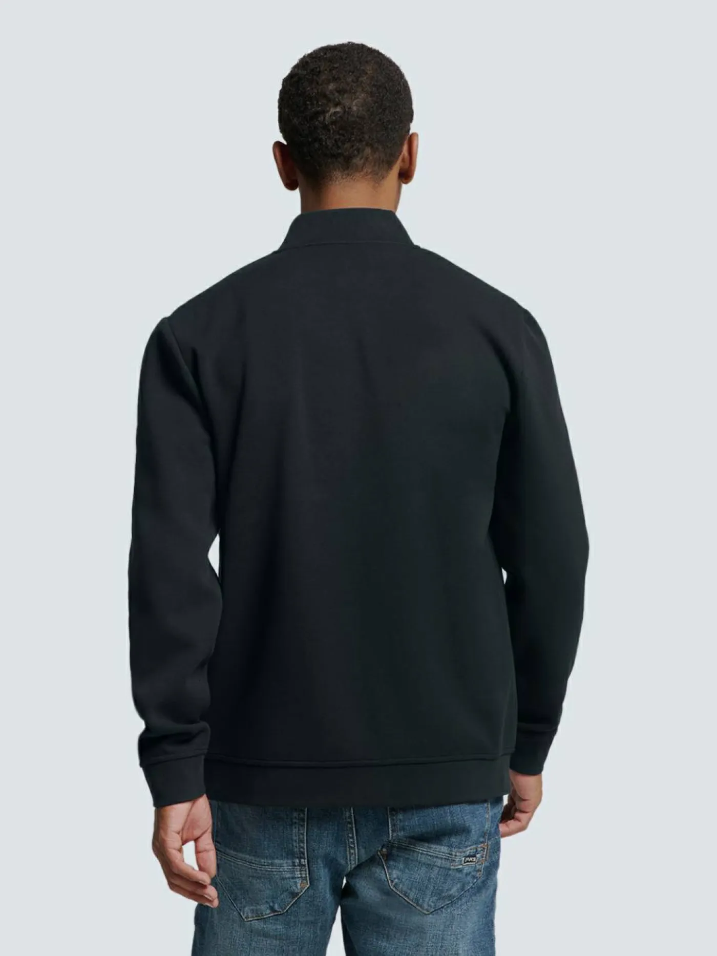 Sweater Full Zipper Pique Bomber