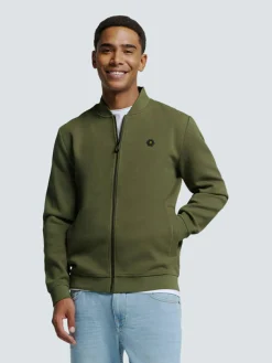Sweater Full Zipper Pique Bomber