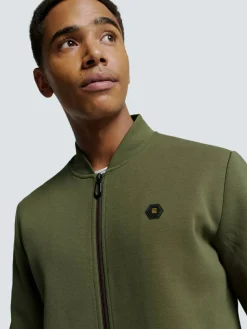 Sweater Full Zipper Pique Bomber