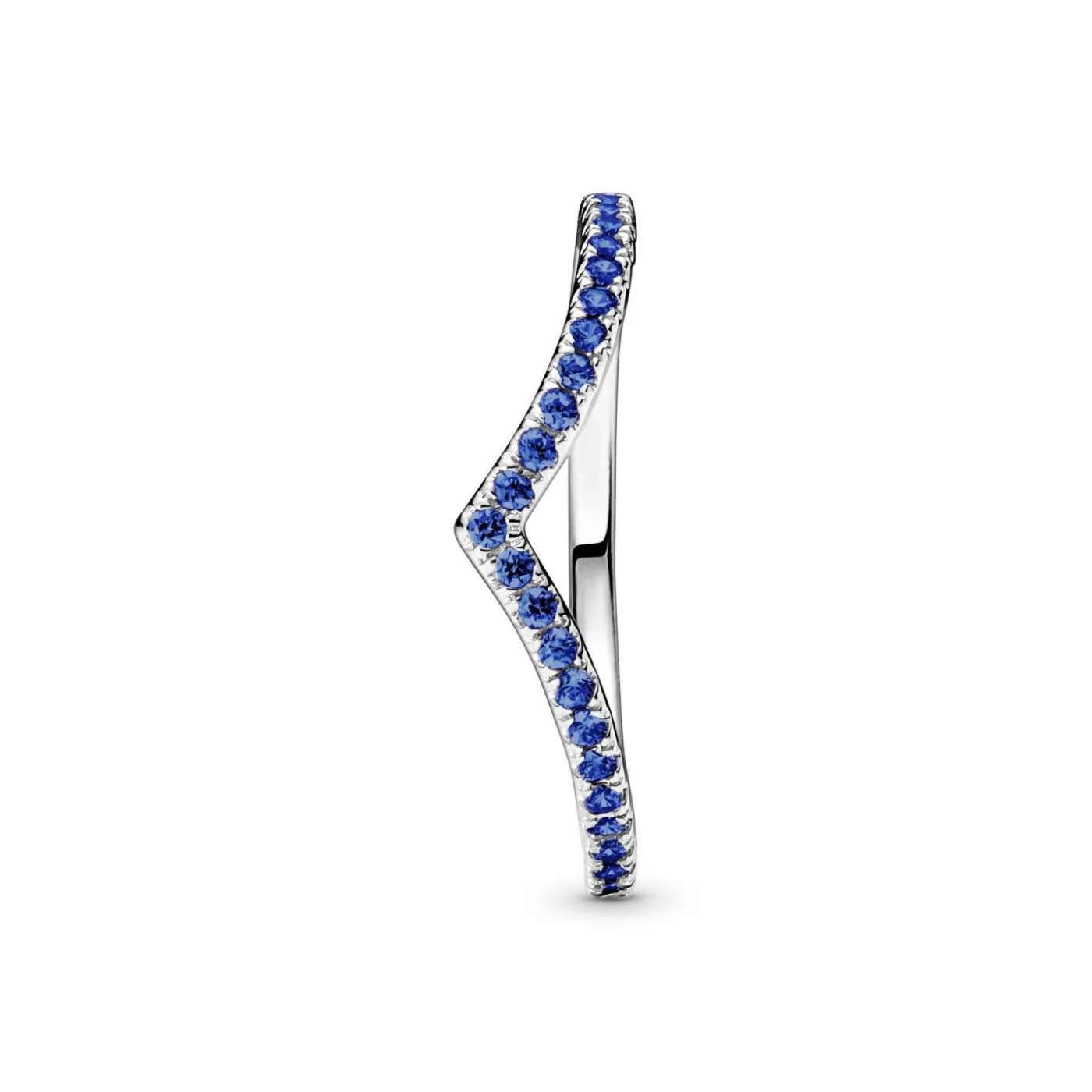 Timeless Wishbone Funkelnder Blauer Ring