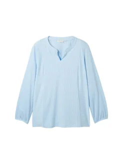 T-shirt blouse vertical stripe