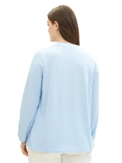 T-shirt blouse vertical stripe