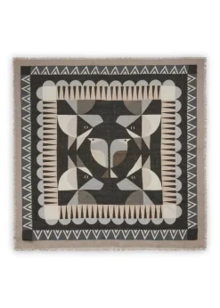 Tuch "PRINTED SQUARE WOOL/MODAL GRAPHIC MIX pi"