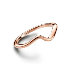 Wave 14k rose gold-plated ring