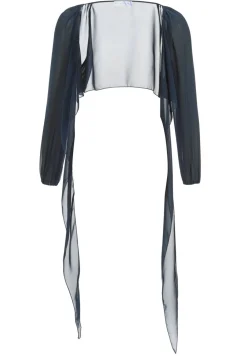Wickelbolero mit langen Ärmeln