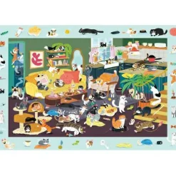 Wimmel-Puzzle "Lustiges Katzen-Gewimmel", 150 Teile