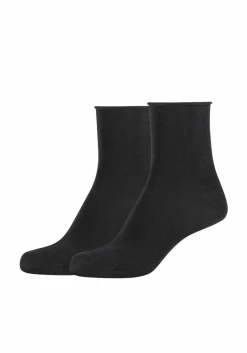 Women cotton fine rolled cuff Socks 2p