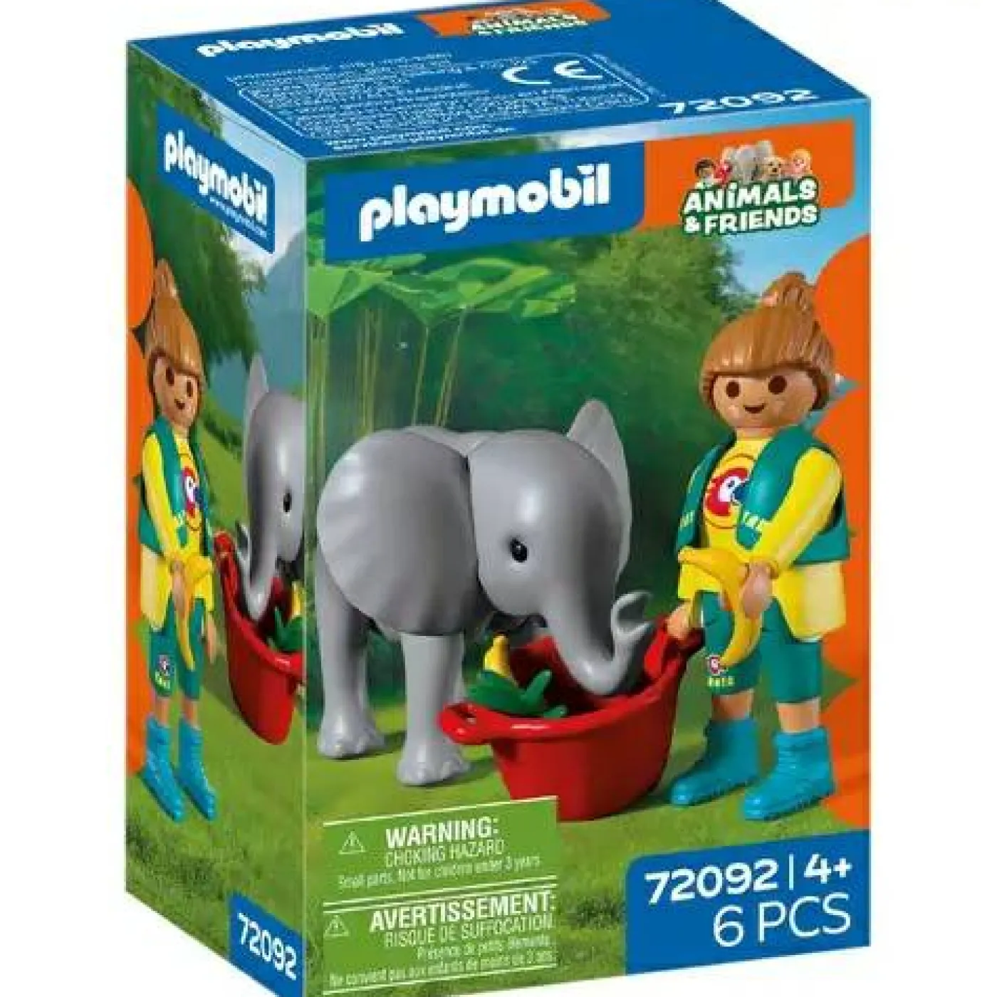 Zoo: Elefantenbaby und Pflegerin